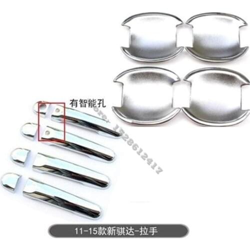 ABS Chrome Door Handle Bowl Door handle Protective covering Cover Trim Car-styling for Nissan TIIDA 2011-2015