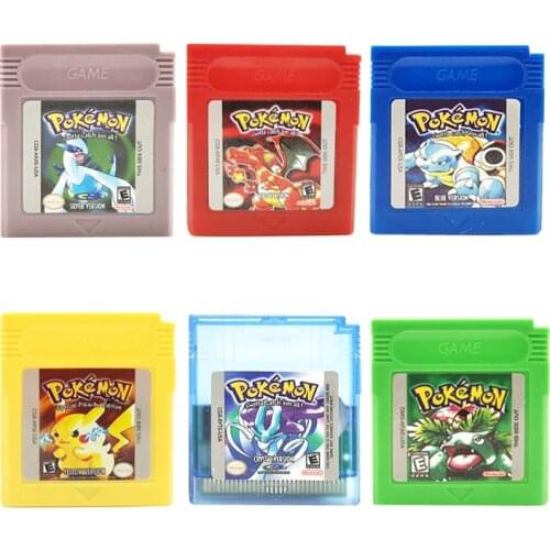 English Language Pokemon Gbc Games Series 16 Bit Video Game Cartridge Console Card Classic Card Game Collect Colorful Version