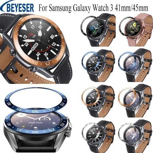 Smart Watch Ring Bezel Styling Frame For Samsung Galaxy Watch 3 41mm Case Cover Anti Scratch Protection For Samsung Watch 3 45mm