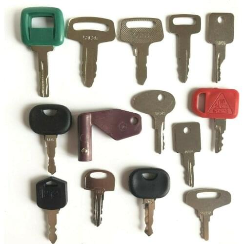 14PCS Heavy Equipment Keys Set Construction Ignition Key Set For Excavator