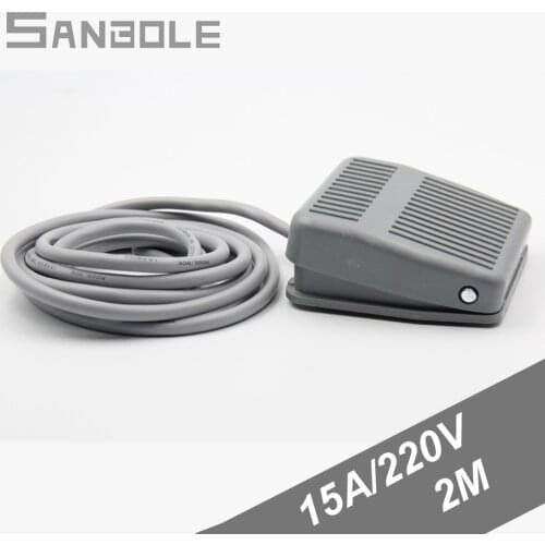 Foot Switch Reset/Momentary Silver Contact Foot Stampede Plate Power Switch Bring Line With 2 meters wire 15A/220V
