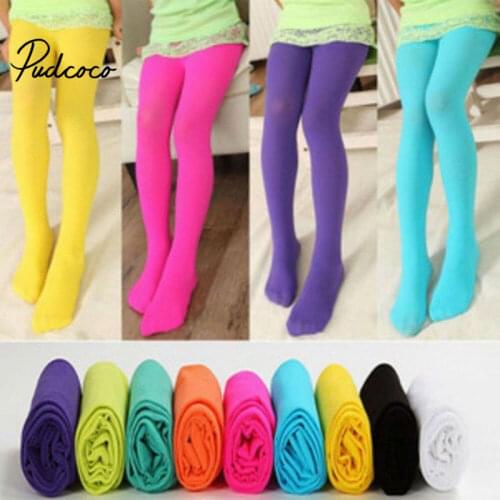 Baby Autumn Winter Tights Hot Baby Toddler Kid Girl Ribbed Stockings Cotton Warm Pantyhose Solid Candy Color Tight 4-12 Years