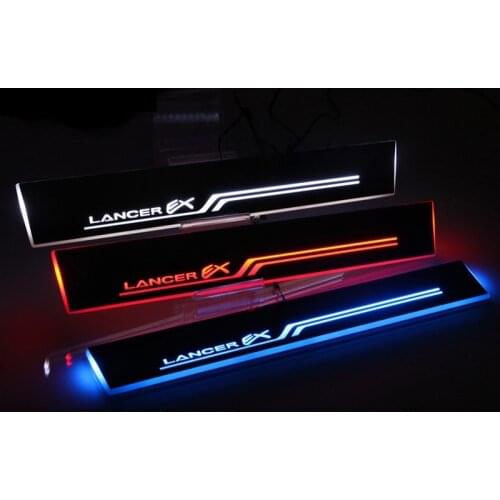 Welcome Pedal Lights For Mitsubishi Lancer 2011 2012 2013 - 2015 Pedal car Door Sill Pathway Lamps led thresholds scuff plates