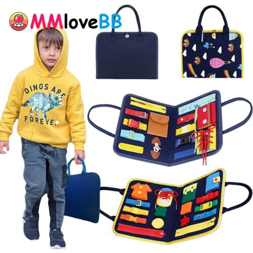 Baby Puzzle Education Toy Basic Skills Toddler Activity Board For Fine Motor Skills Learn To Dress Educational Montessori Toys