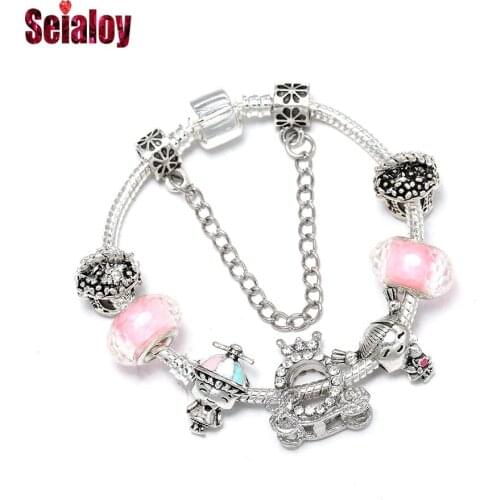 Seialoy Anime Charm Bracelets For Girl Boys Original Beaded Girl Boys Kids Bracelet Bangle Gift