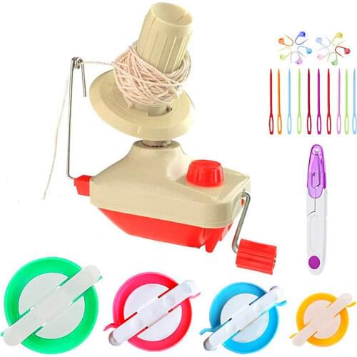 Swift Yarn Fiber String Ball Wool Winder Holder Hand Operated Manual Handheld String Winding Machine Sewing Accessories New
