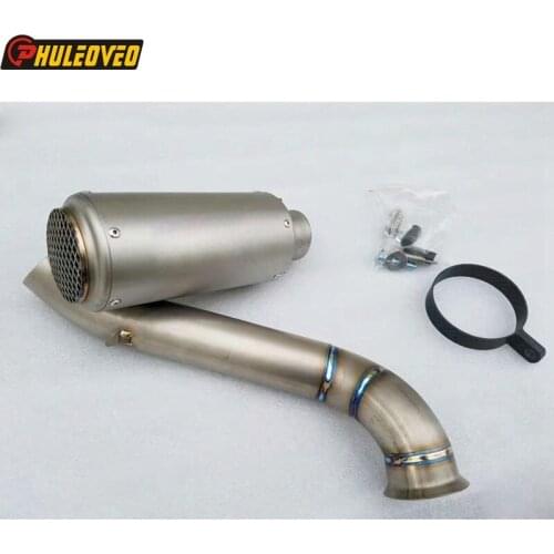 Titanium Alloy KTM690 Duke KTM DUKE 690 Motorcycle Exhasut Muffler Link Pipe for KTM DUKE 690 2014-2019 Escape Demper Mid Pipe