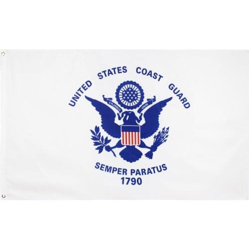 3X5 ft Stock 100% Polyester US Coast Guard Flag