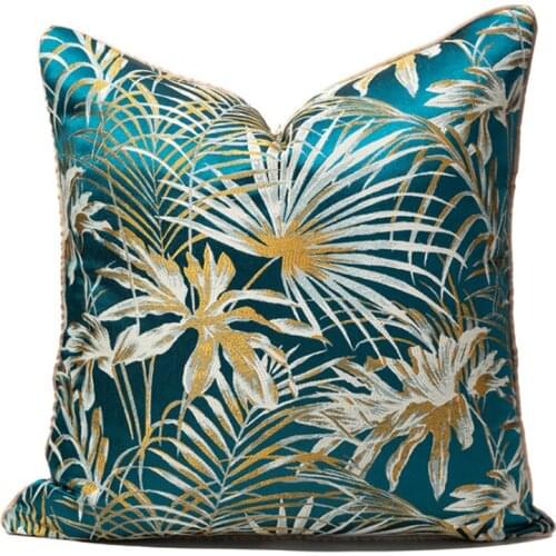 Embroidery Orchid Pillow Cover Light Luxury Nordic Minimalist Sofa Decorative Pillows Bedroom Model Room Jacquard Cushion Case