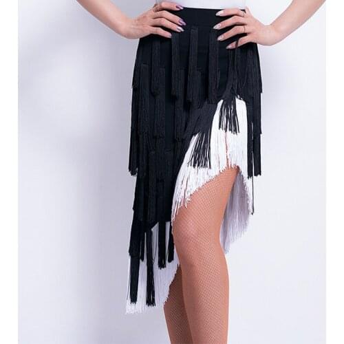 Latin Dance Fringe Skirt Women Fashion Tango Salsa Cha Cha Performance Rave Outfit Samba Rumba Ballroom Practice Wear DF1610