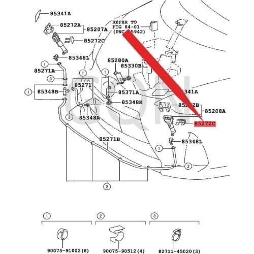Headlight washer clip 2011-Toy ota AQU APR IUS CVE NZA ALP HA RD headlight drain card L/R cleaning actuator clip