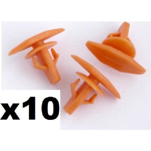 10x For Honda Rubber Weatherstrip Door and Boot Seal Clips- Orange- Civic, For CR-V etc