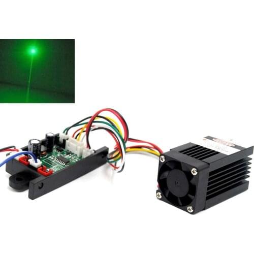 12V 532nm 50mW-70mW Green Ray Laser Diode Module w Cooling Fan