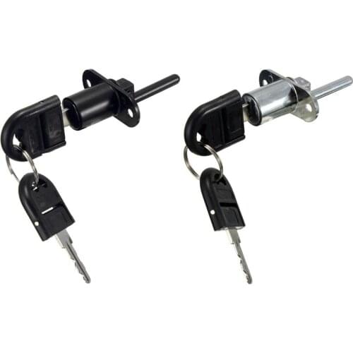 2 Set Zinc Alloy Computer Desk Cabinet Mailbox Drawer Cupboard Locker Cam Lock with Keys, Silver & Black