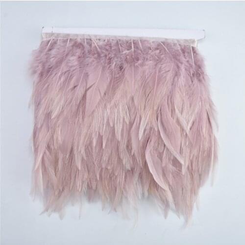 2Meters/Lot Pheasant Feathers Trims Fringe Ribbon 10-15CM/4-6" Burgundy Feathers for Crafts Clothing Wedding Feathers Decoration