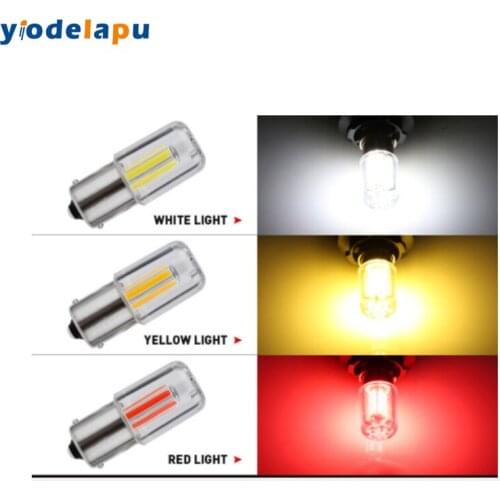 1pcs 6 Filament Super Bright Led 1156 BA15S P21W Car Reverse Light Brake Light Bulb Automobile Lamp Yellow/red/white/blue 12V