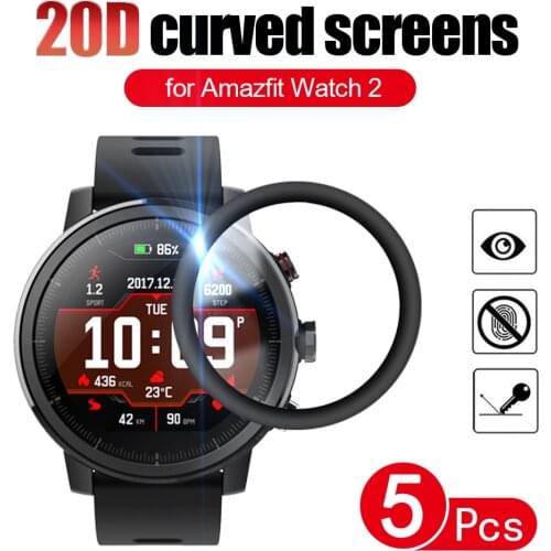 20D Curved Edge Full Soft Protective Film Cover For Xiaomi Huami Amazfit Watch 2 Smart Watch Screen Protector (Not Glass)