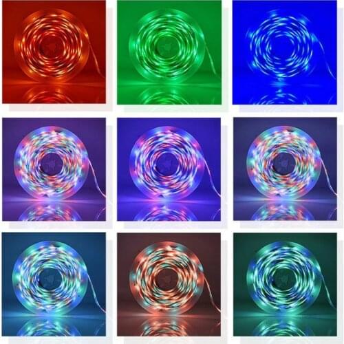 2835 12v LED Strip RGB led light 5m 10m 2835 24key controller +adapter