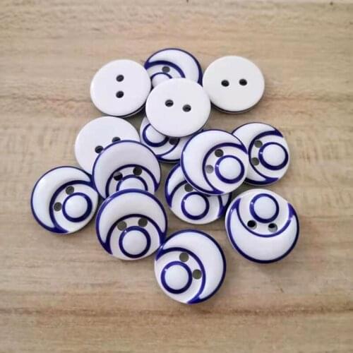 50PCs Resin Sewing Buttons Scrapbooking Round moon 15mm Costura Botones Decorate bottoni botoes