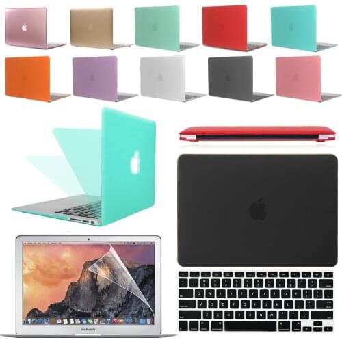 For Apple Macbook Air 13 A2337 M1 2020/Pro 15 A1286/Macbook 12" A1534 Hard Shell Laptop Case + Keyboard Cover + Screen Protector