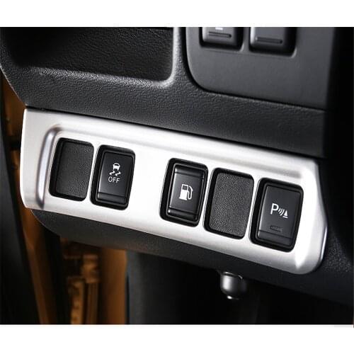 For Nissan Navara NP300 2017 2018 2019 Car Inner Centre Control Decoration Cover Molding Multifunction Headlight Button Frame
