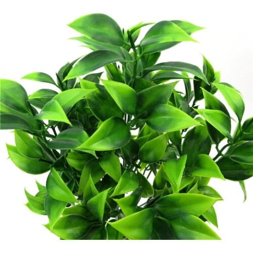 Home&Kitchen Orange Leaves High-grade Plastic Hand-feel Leaf Artificial Plant