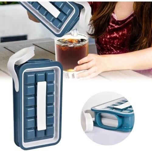 Ice Ball Maker 2 In 1 Portable Creative Ice Bottle Cubic Container Ice Cube Round Tray Mold DIY Iattice Kettle Bar Kitchen Tool