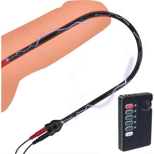 Sex Toys for Men Masturbator Electro Shock Penis Plug Urethral Dilators Bi-Polar Silicone Electric Catheters Sounds