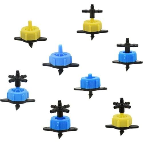 Irrigation 2L/4L/8L Steady Flow Dripper With 2/4-Way Cross Connector Agriculture Drip Water Irrigation Drip Arrow Connector 20Se