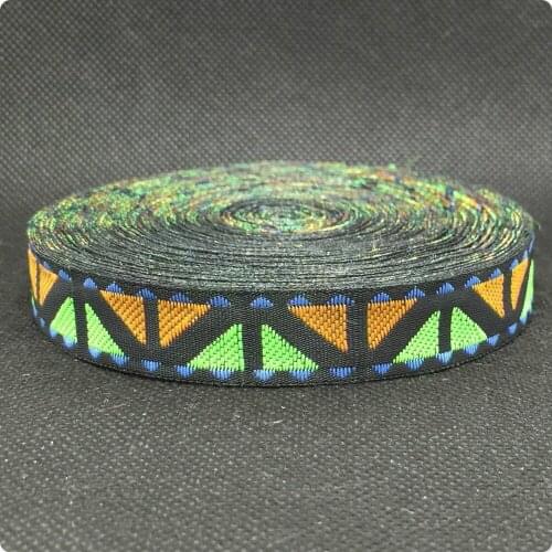HOT!!2015 NEW ribbon wholesale 5/8"(15mmx18yard/sets) 100% polyester Woven Jacquard ribbon 3D Geometric series lace MZ2015052510
