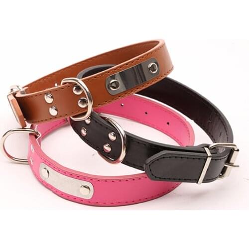 Small pet collar PU leather 4 Mushroom nail Dogs collar Poodle harness Rogue Traders Puppy Farming leash Chains for dog pd118
