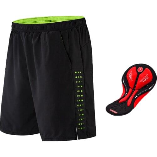 Mens Cycling Shorts with Pad MTB Breathable Shorts Padded Loose Bike Shorts Baggy Half Shorts with Pockets Liner Underwear