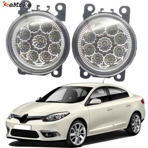 2PCS Car Styling 9-Pieces LED Fog Light Lamp for Renault Fluence 2010-2016 for Samsung SM3 E.Z. H11 12V Halogen Fog Lights DRL