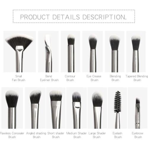 Makeup brushes set professional Eye Shadow Makeup Brushes Blending Eyeliner Eyelash Eyebrow Brush For Makeup Tool 12 pcs/lot