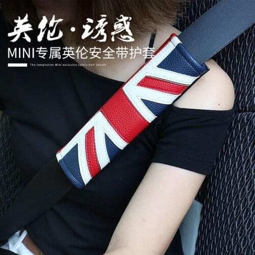 Safety Seat Belt Cover Shoulders Pad For MINI Cooper JCW One S Countryman Paceman Clubman F55 F56 F60 R60 R61 R56 Car Styling