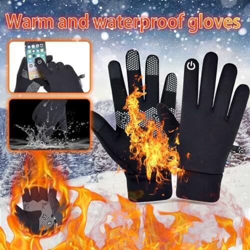 New Fashion Women Gloves Autumn Winter Winter Plus Velvet to Keep Warm Wind and Cold Sports Game Gloves Female Gloves NEW