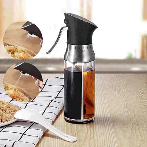 200ml Double Nozzle Baking Oil Vinegar Empty Spray Bottle Leak-proof Dispenser