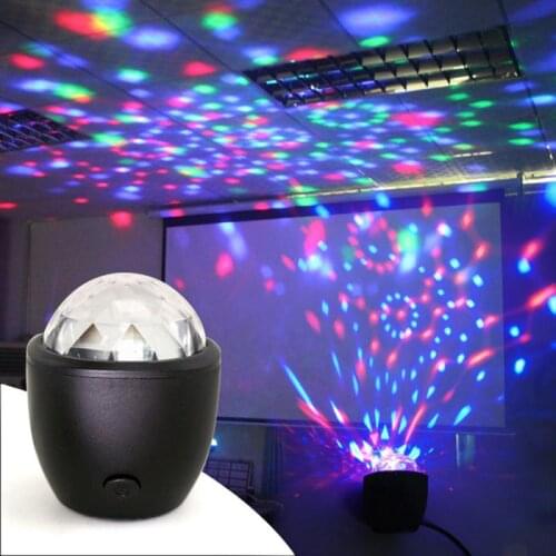 Stage Light Disco Ball Effect Lamp Mini Led Voice Activated Ball USB Crystal Flash DJ Light Go Follow Light Dropshipping Hot 1PC