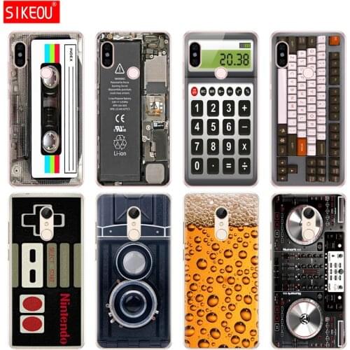 Silicone Cover phone Case for Xiaomi redmi 5 4 1 1s 2 3 3s pro PLUS redmi note 4 4X 4A 5A caculator camera cassette tape