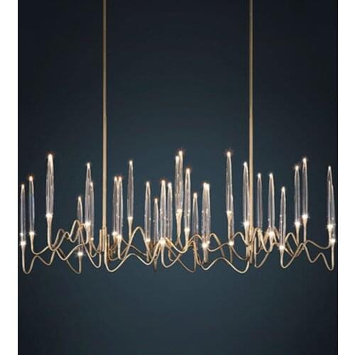 Mordern Crystal Chandelier Bubbles Candle Hanging Lamp Gold Tree Branch Chandelier Lighting Living Room Decoration