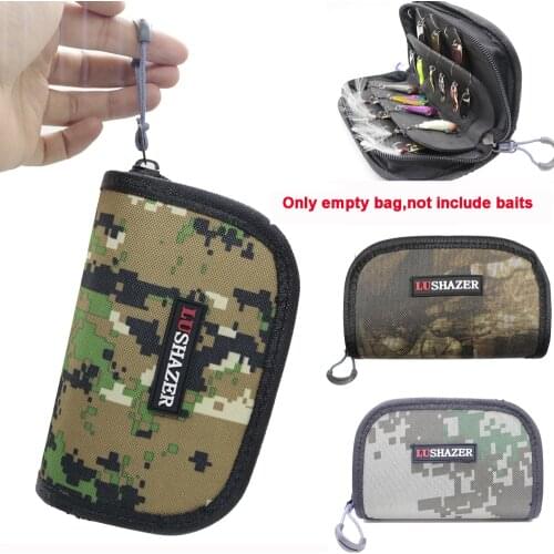 Outdoor Fishing Bag Portable Fishing Lure Container Bag For Spoon Lure Large Capacity Nylon Zipper Storage Case Fishing Tackle