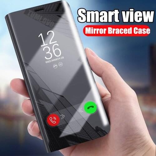 Smart Mirror Case For Samsung Galaxy S21 PIus S20 FE A32 A42 A52 A72 5G A02S A21S A51 A71 M31S A10 A30 A50 Note 20 Ultra Cover