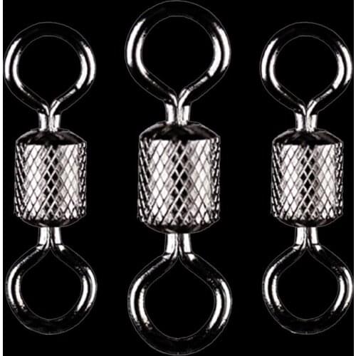 WALK FISH 50PCS/Lot Fishing Swivels Ball Bearing Swivel with Safety Snap Solid Rings Rolling Swivel for Carp Fishing Accessories