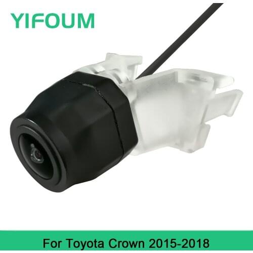 YIFOUM HD CCD Car Front View Parking Night Vision Positive Waterproof Logo Camera For Toyota Crown 2015 2016 2017 2018