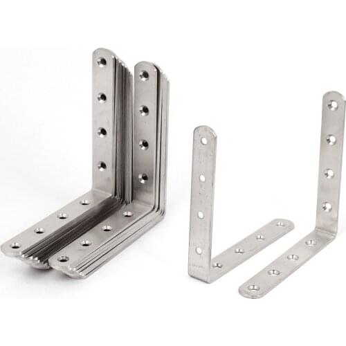 125mmx125mm Wall Mounted 8 Holes 90 Degree Angle Shelf Bracket Support 20Pcs