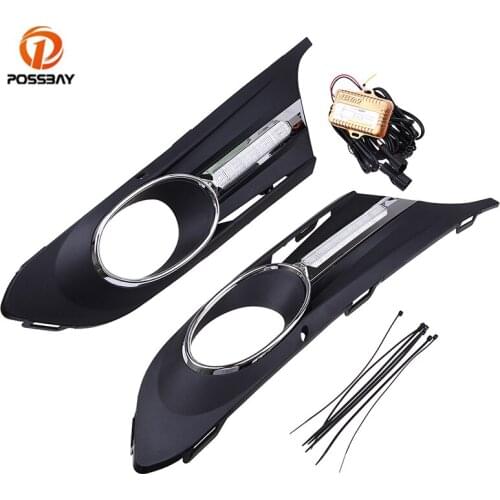 2Pcs Car Front Bumper Lower Grille Black Fog Light Cover with Wire Harness Fit for VW Jetta MK6 2011 2012 2013 2014 Pre-facelift