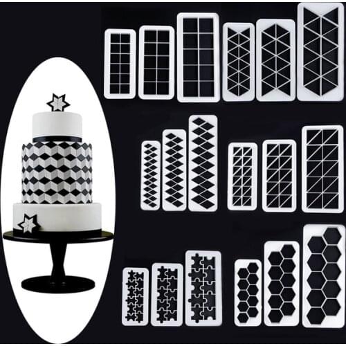 3 Pcs Geometry Fondant Cookie Cutter Cake Mold Fondant Mold Fondant Cake Decorating Tools Baking K084