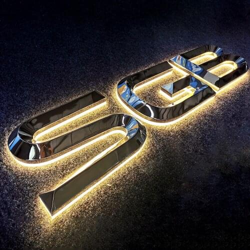 3D Channal Letter Sign Led Outdoor Custom Metal Letter Sign Stainless Steel 3D Sign Letter