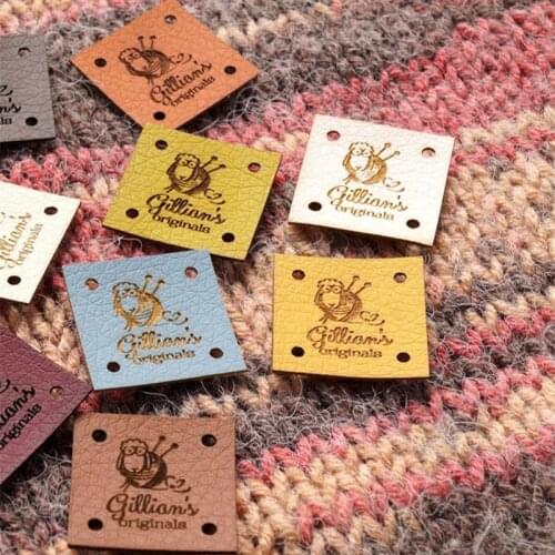 55pcs Personalized Sewing Brand logo labels for Handmade items, clothing leather tags, Knitted Crocheted label DIY Accessories