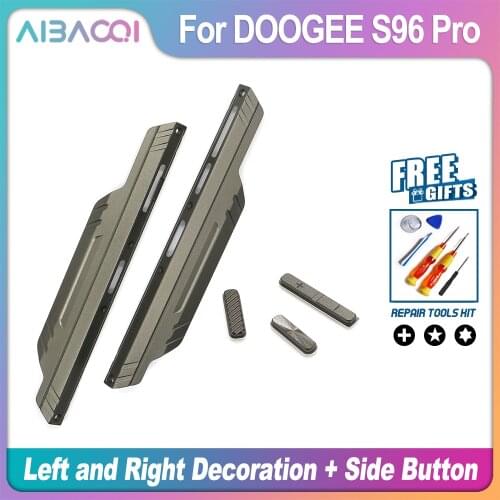 AiBaoQi BrandNew Housing A Frontal Shell Middle Side Plastic Frame Case Middle+Side Button Repair Parts For Doogee S96 Pro Phone